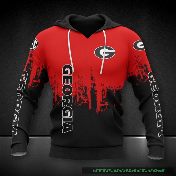 Amazing Georgia Football Red And Black 3D All Over Print Shirts