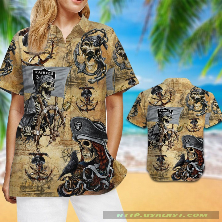 NEW Las Vegas Raiders Pirates Aloha Hawaiian Shirt