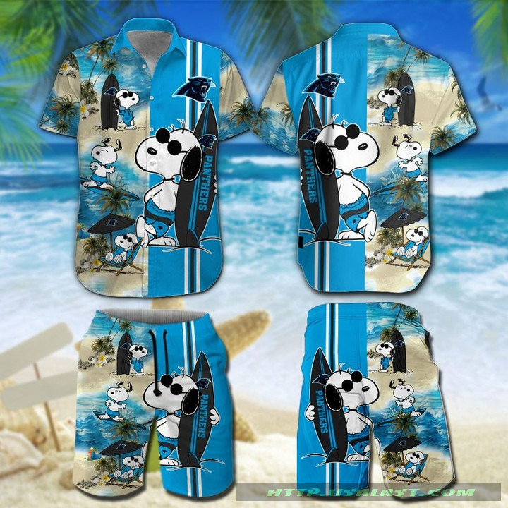 Limited Edition Carolina Panthers Snoopy Surfing Hawaiian Shirt