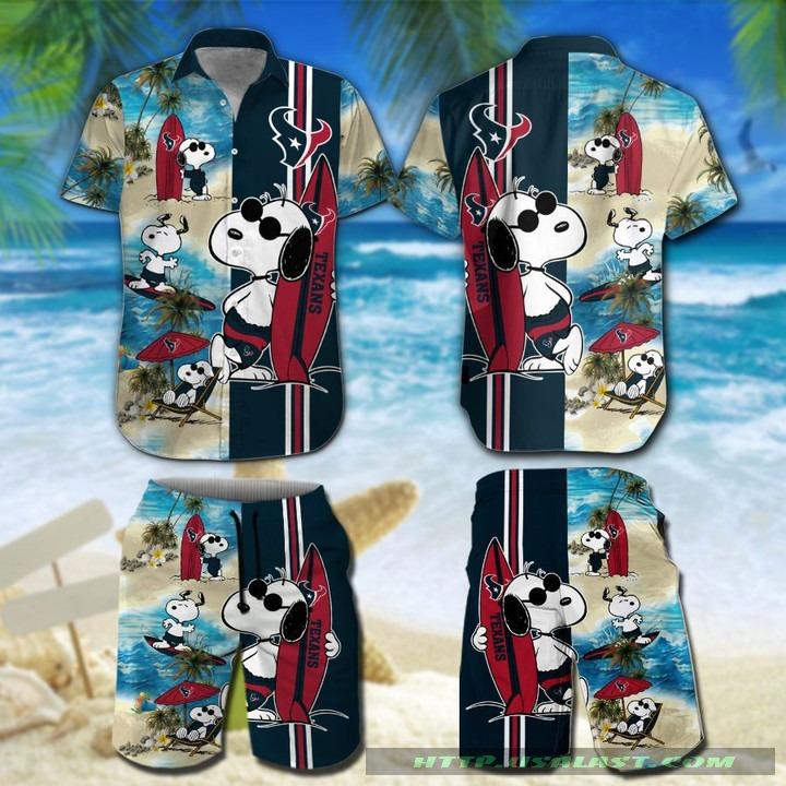 Luxury Houston Texans Snoopy Surfing Hawaiian Shirt