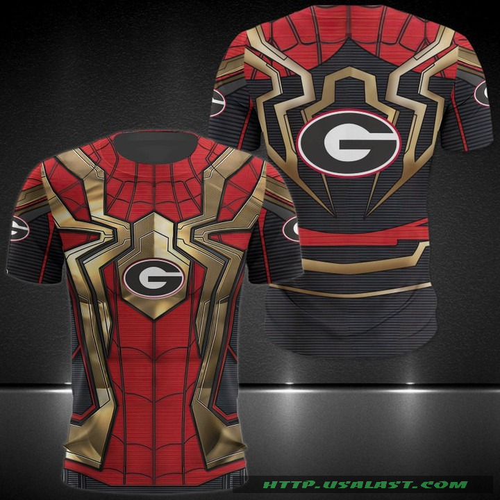 Amazing Georgia Bulldogs Spider Man 3D Hoodie Sweatshirt T-Shirt