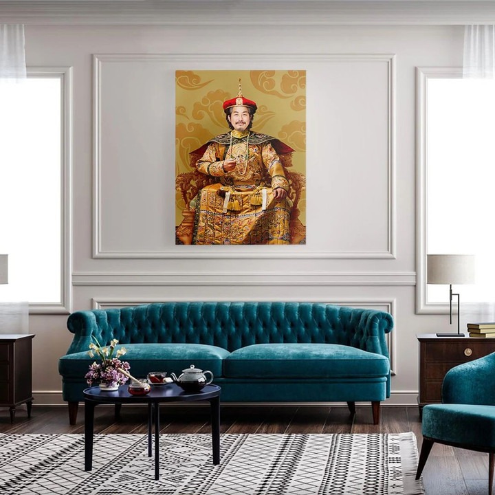 Emperor From The East Personalized Male Portrait Poster Canvas Print