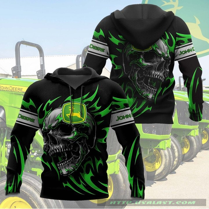 John Deere Tattoo Skull 3D All Over Print Shirt