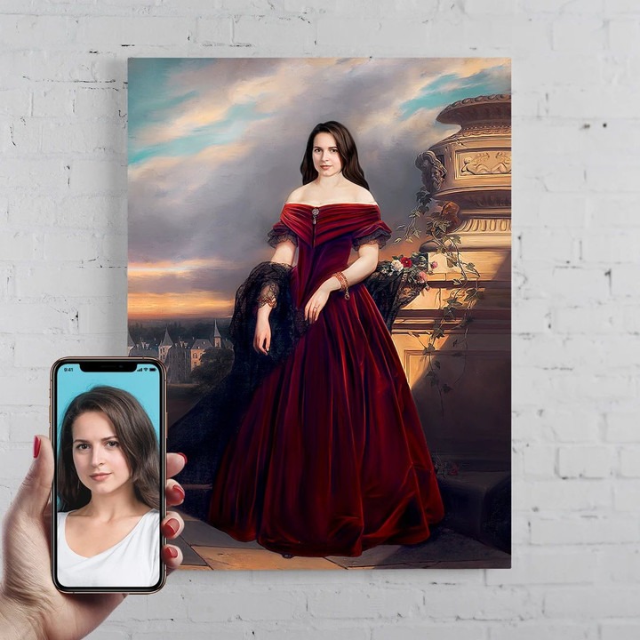 The Marquesses Personalized Female Portrait Poster Canvas Print
