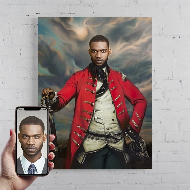 The Royal Guard Personalized Male Portrait Poster Canvas Print