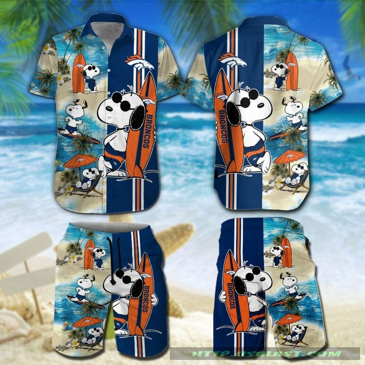 Great Denver Broncos Snoopy Surfing Hawaiian Shirt