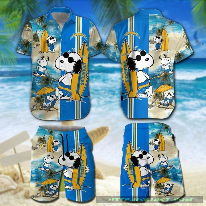 Ultra Hot Los Angeles Chargers Snoopy Surfing Hawaiian Shirt