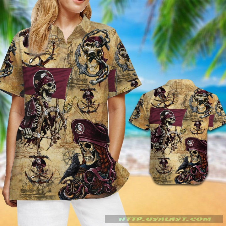 NEW Florida State Seminoles NCAA Pirates Aloha Hawaiian Shirt