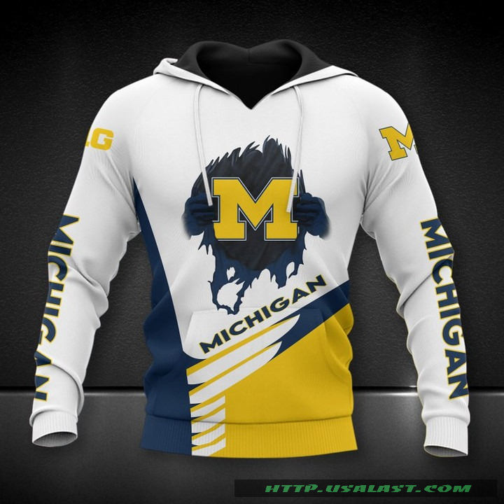 Amazing NCAA Michigan Football Logo 3D Hoodie Sweatshirt And T-Shirt