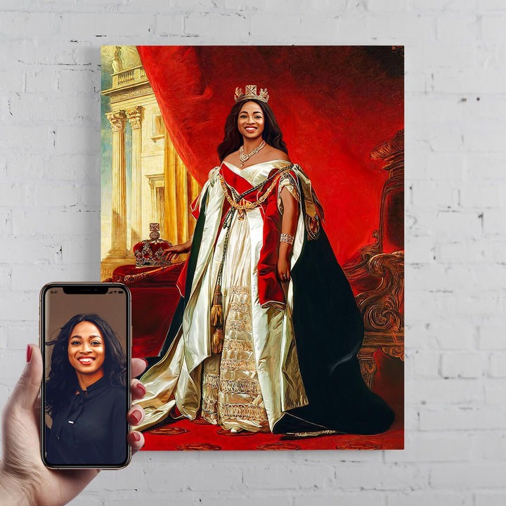 Her Highness Personalized Female Portrait Poster Canvas Print