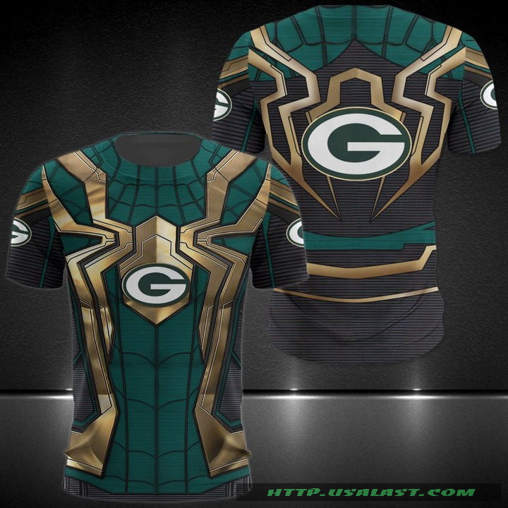 Amazing Green Bay Packers Spider Man 3D Hoodie Sweatshirt T-Shirt