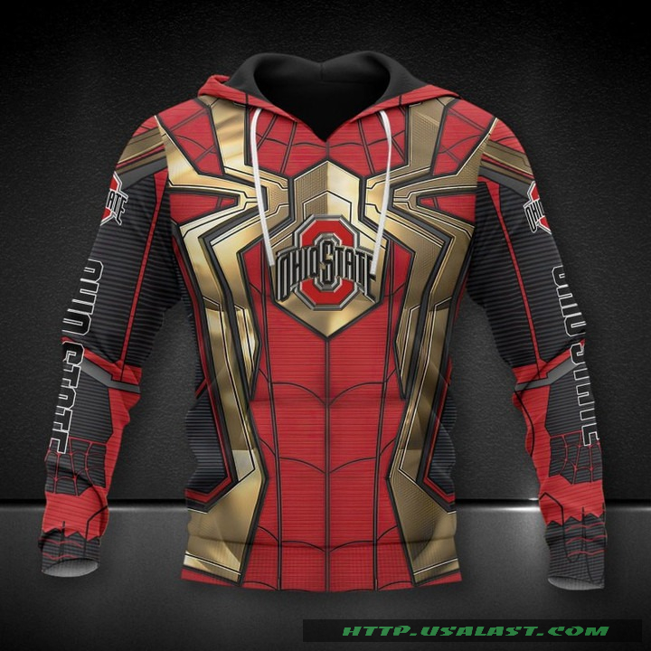 Amazing Ohio State Buckeyes Spider Man 3D Hoodie Sweatshirt T-Shirt