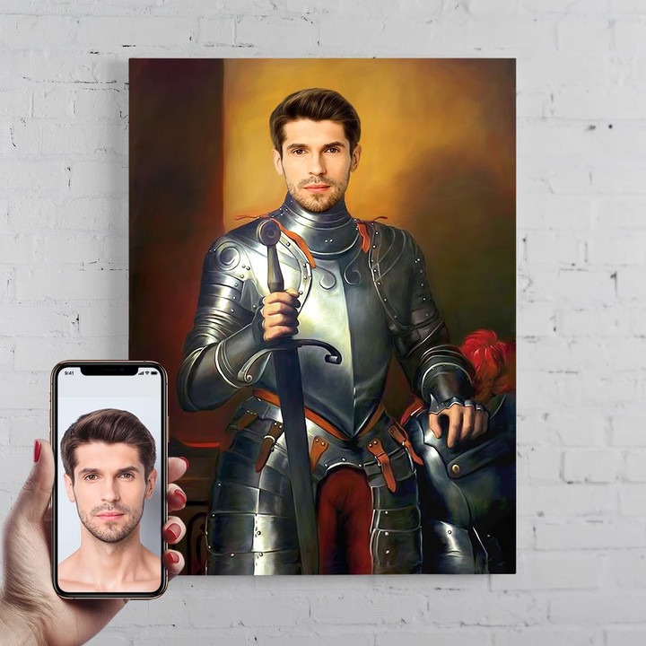 His Majesty Personalized Male Portrait Poster Canvas Print