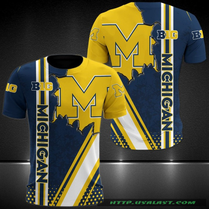 Amazing Michigan Football B1G 3D Hoodie T-Shirt