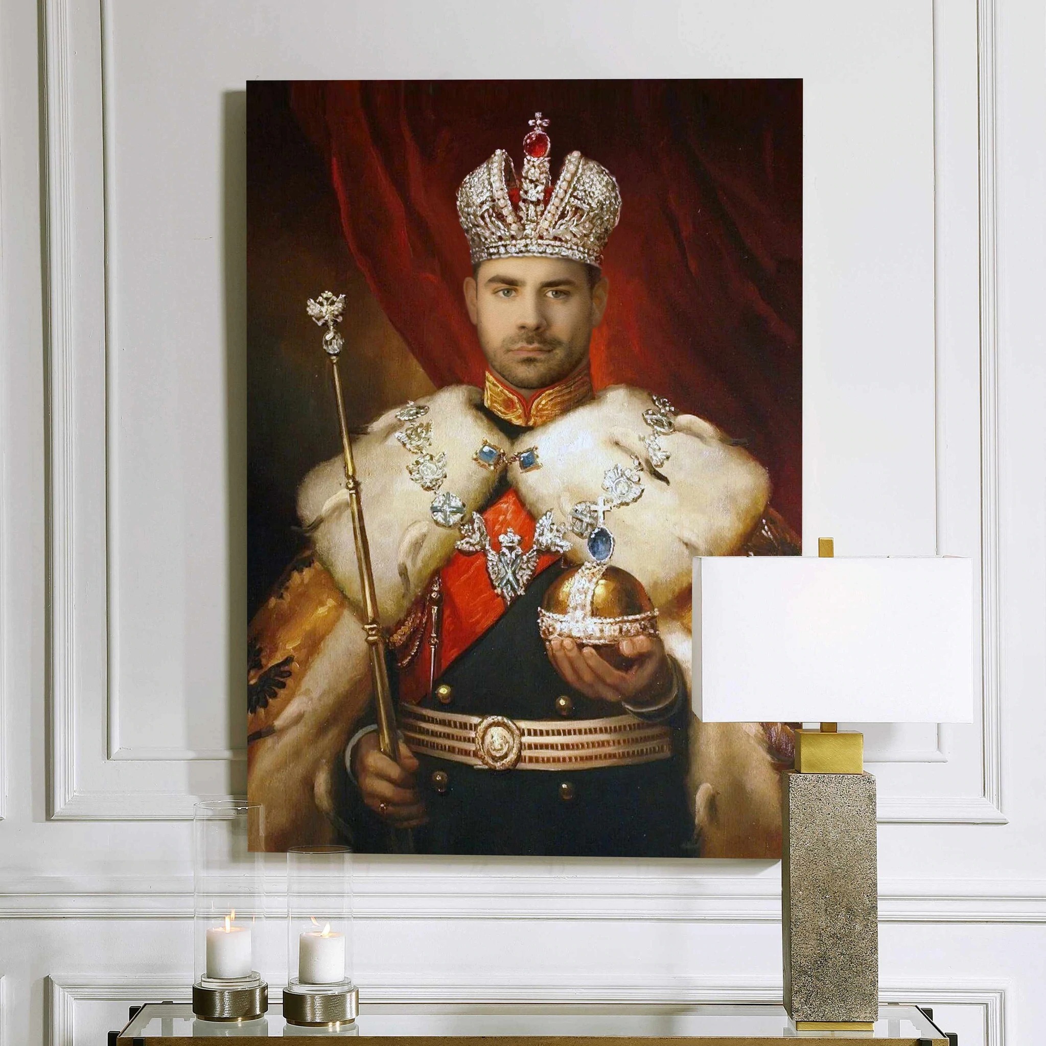 Christ the king male portrait poster canvas print