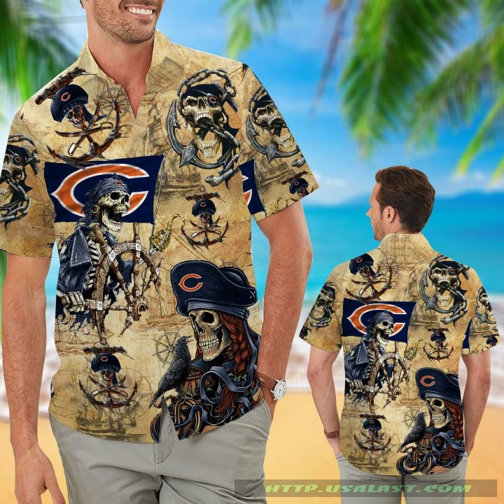 NEW Chicago Bears Pirates Aloha Hawaiian Shirt