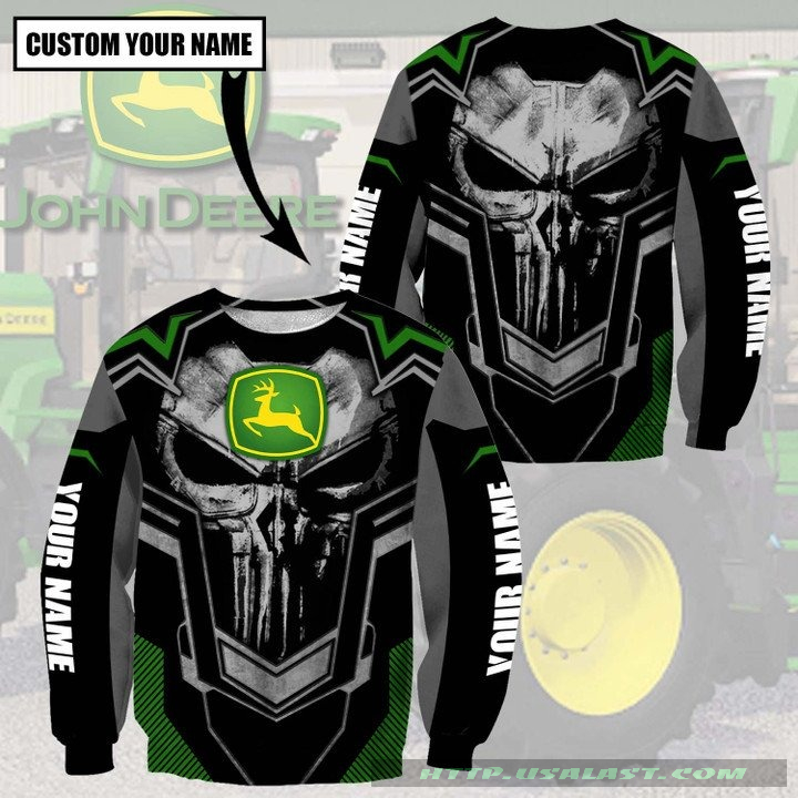 Personalized John Deere Punisher Skull 3D All Over Print Shirt