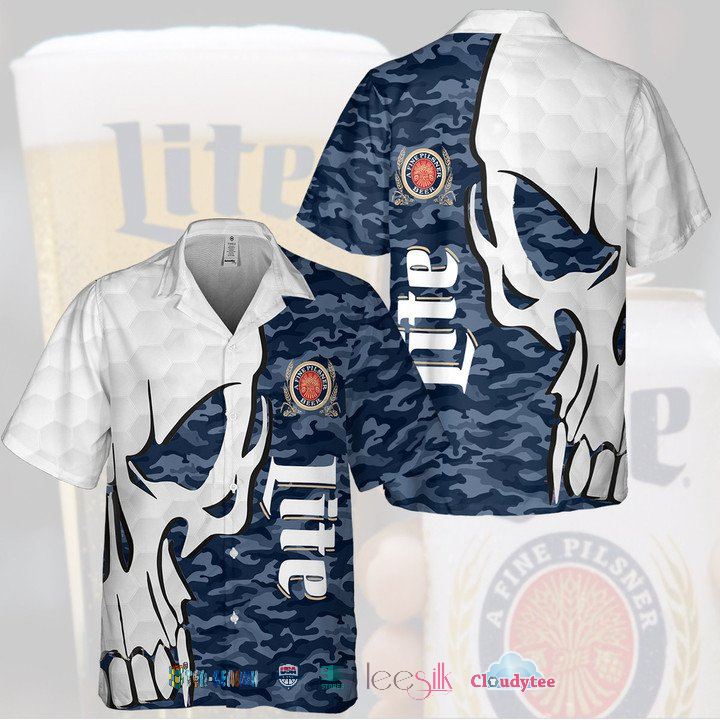 Navy Skull Miller Lite 3D Baseball Jersey - Bring Your Ideas