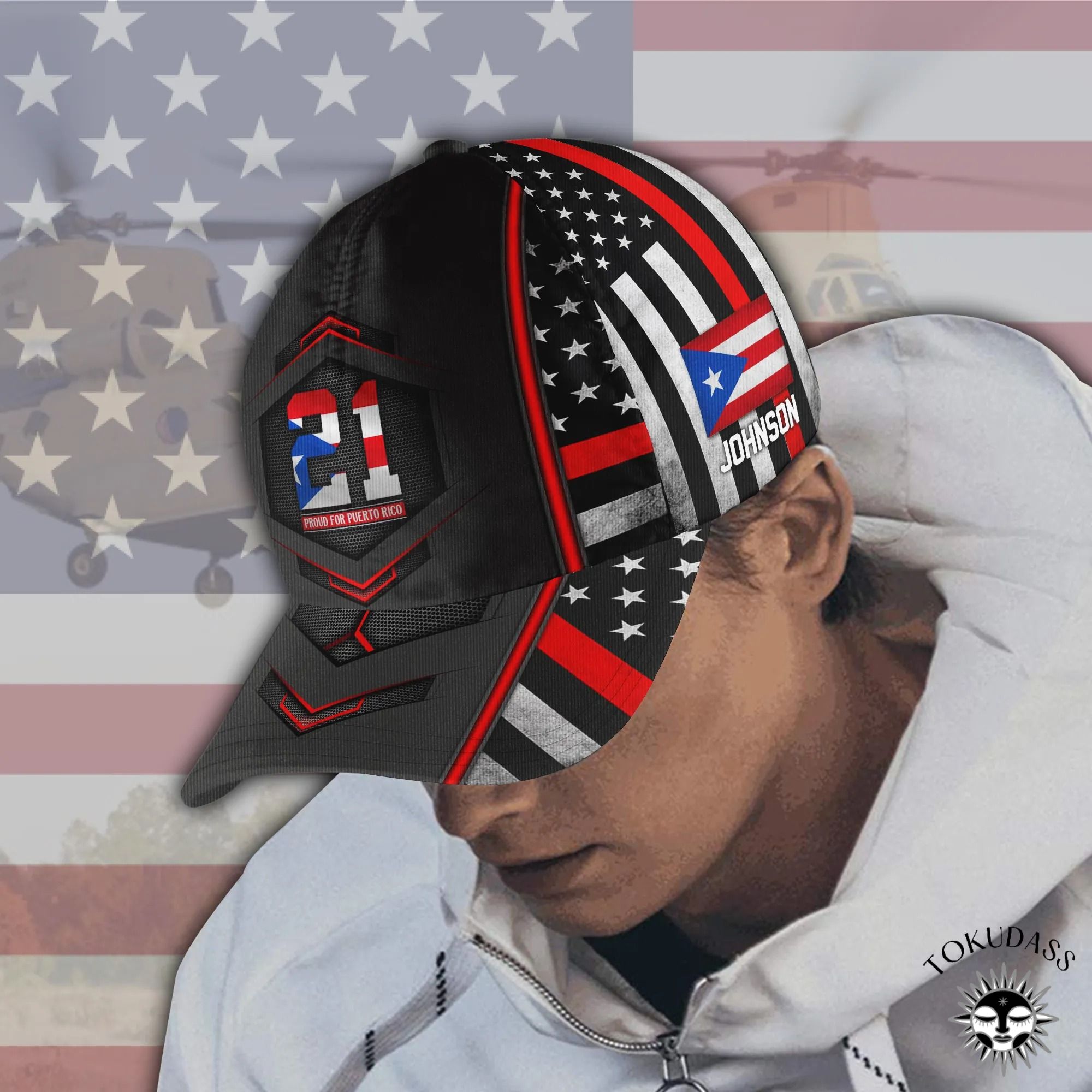 21 Proud For Puerto Rico Custom Name Hat Cap