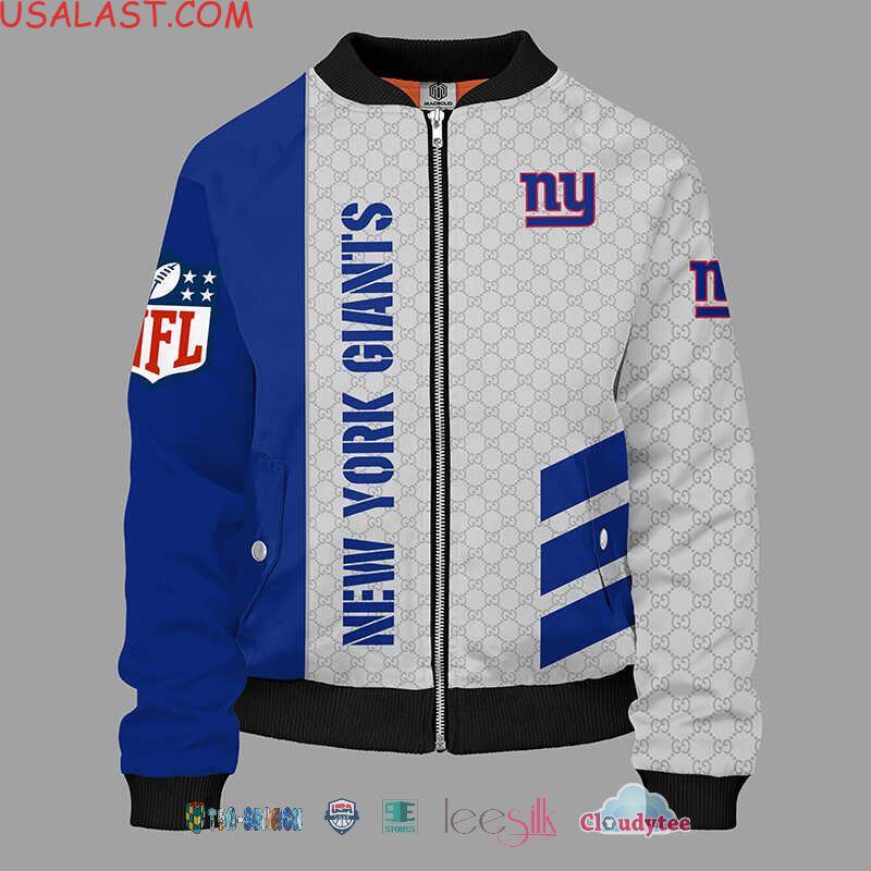 Best Sale Gucci New York Giants NFL Bomber Jacket