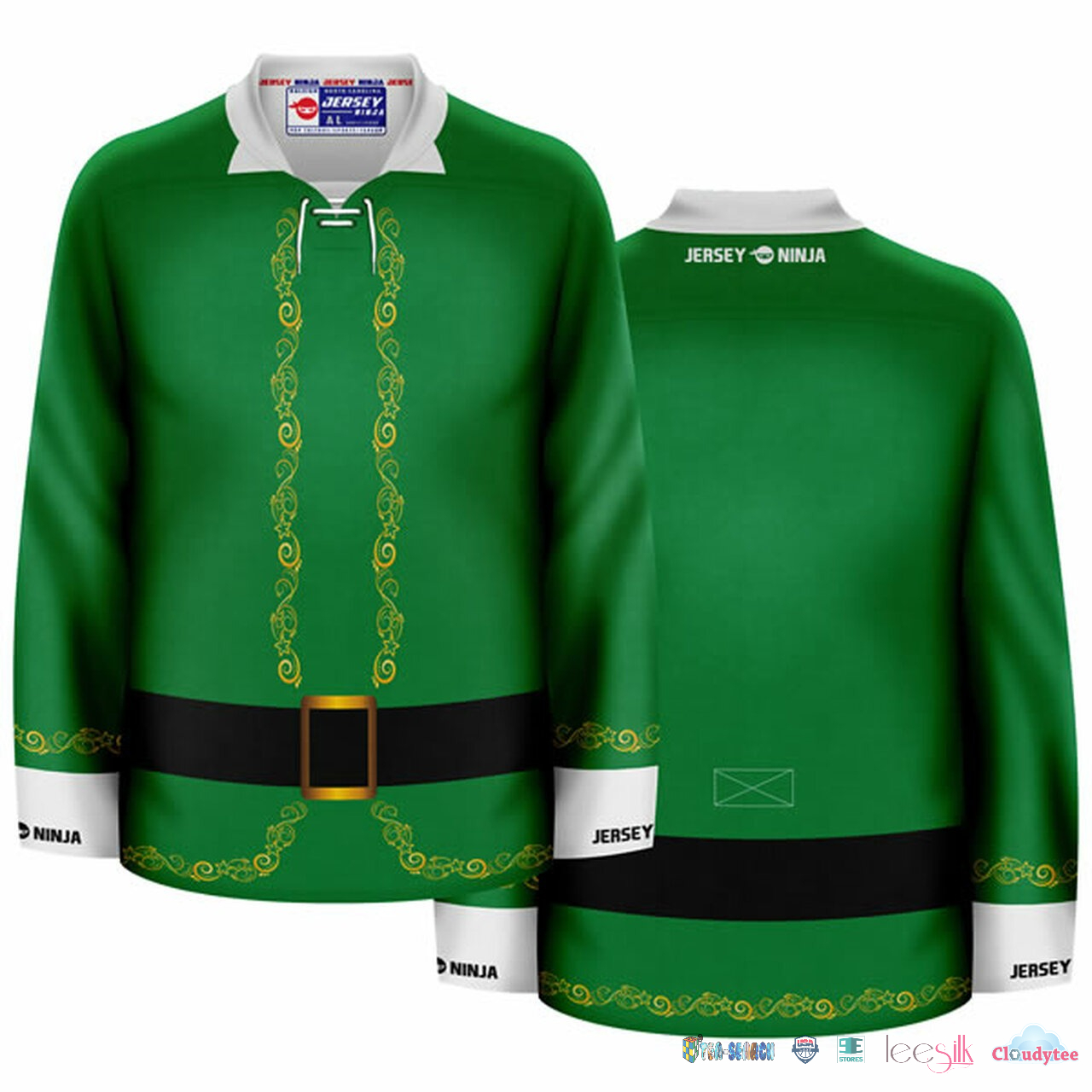 2022 Hot Sale Christmas Elf Outfit Hockey Jersey