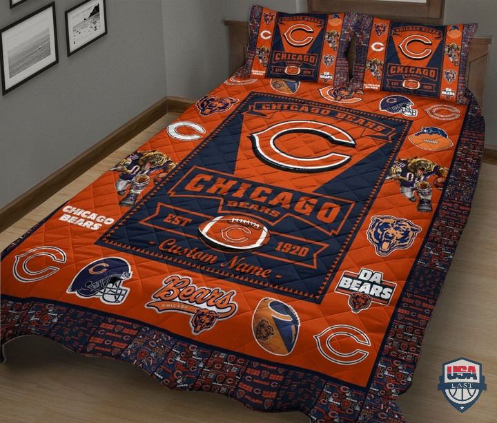 New Trend Chicago Bears NFL Logo History Personalized Bedding Set
