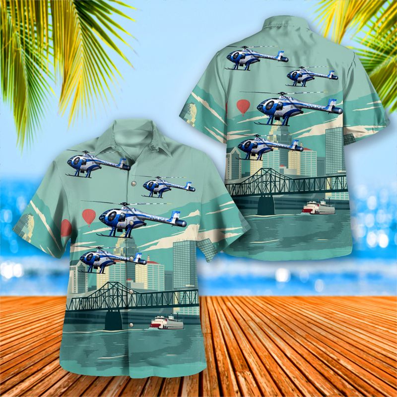 Louisville Metro Police Department MD Helicopters MD-520N Hawaiian Shirt