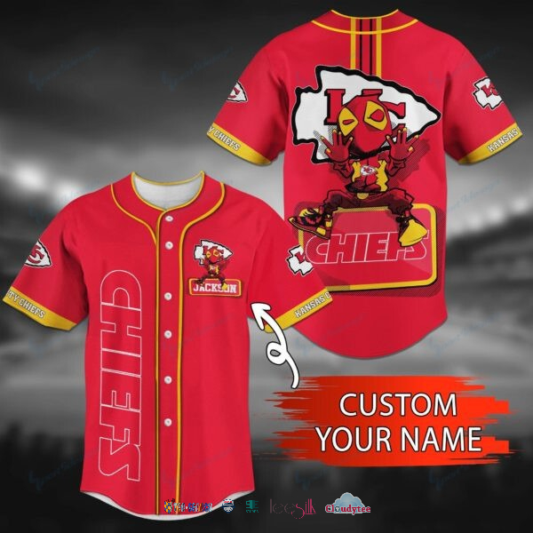 Luxury Kansas City Chiefs Deadpool Personalized Baseball Jersey Shirt