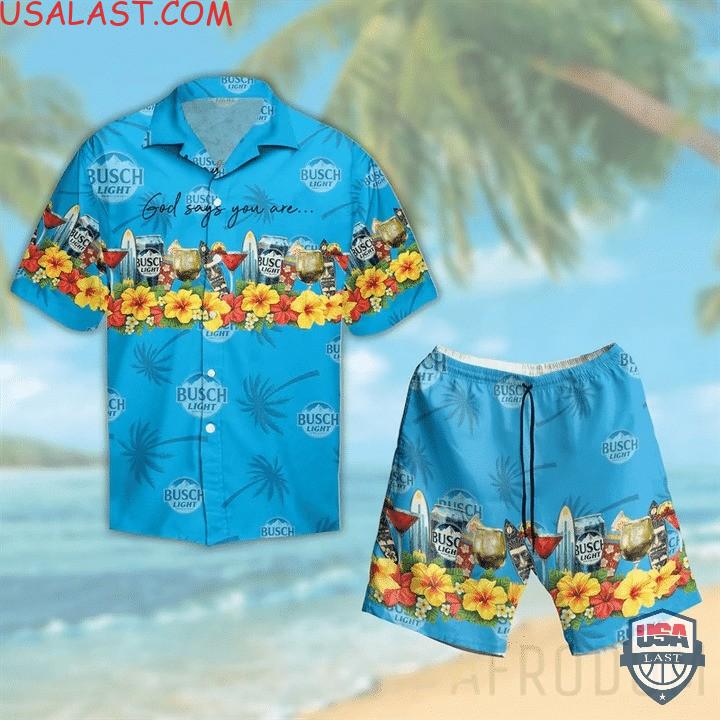 Premium Busch Light God Say You Are Hawaiian Shirts