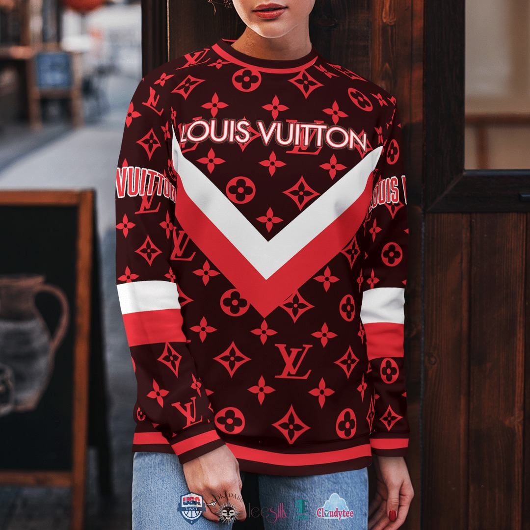 Louis Vuitton Cream 3D Ugly Sweater - USALast