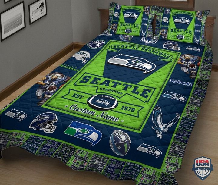 Top Hot Seattle Seahawks NFL Logo History Personalized Bedding Set