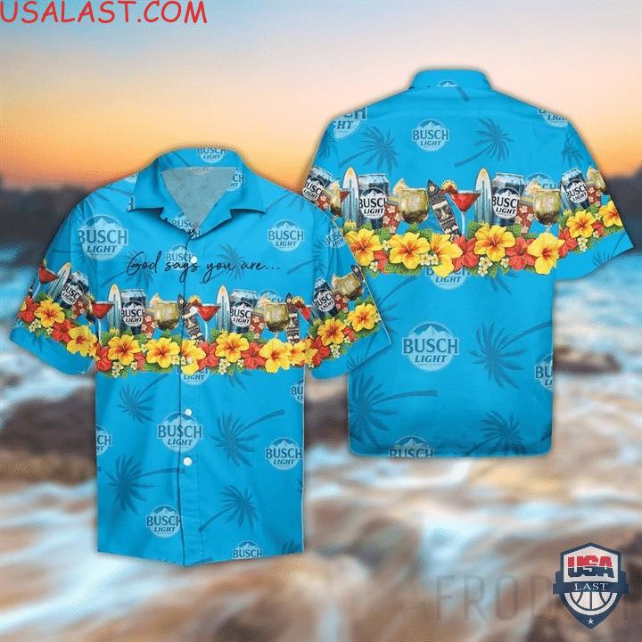 Premium Busch Light God Say You Are Hawaiian Shirts