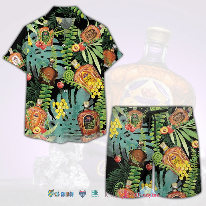 2022 Hot Sale Crown Royal 3D Hawaiian Shirt Beach Short