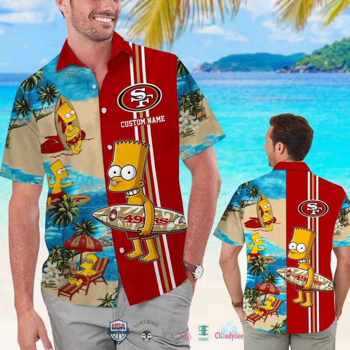 Nice Custom Name Las Vegas Raiders Bart Simpson Hawaiian Shirt