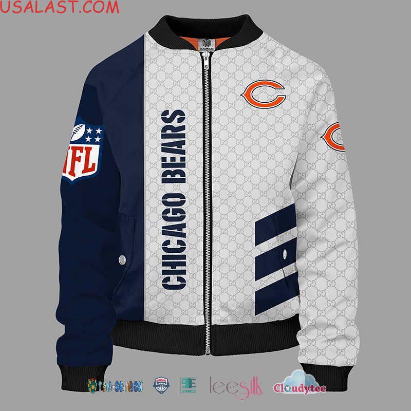 Amazing Gucci Chicago Bears NFL Bomber Jacket