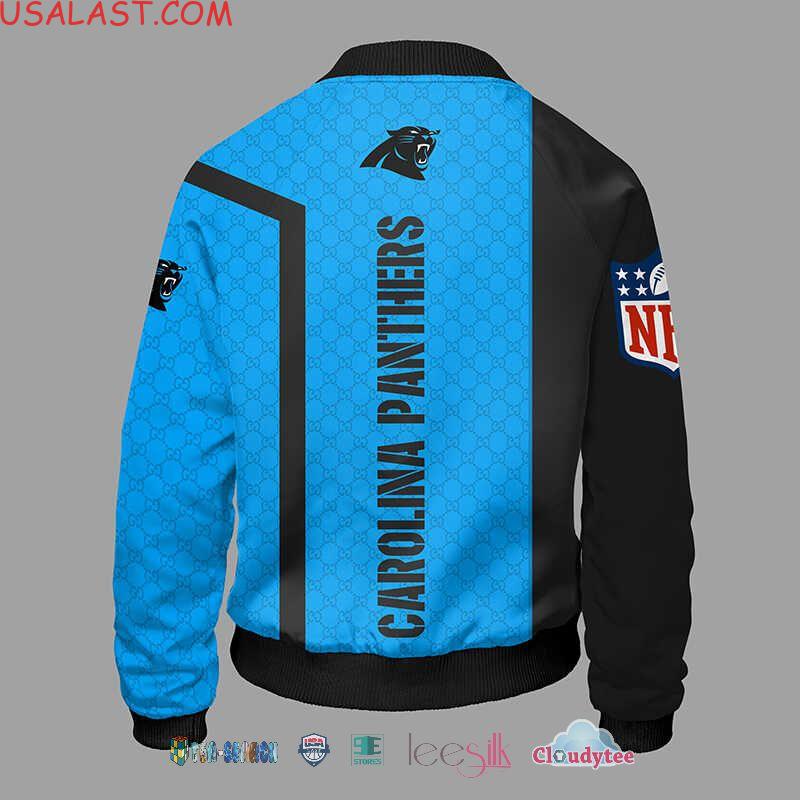 Amazing Gucci Carolina Panthers NFL Bomber Jacket