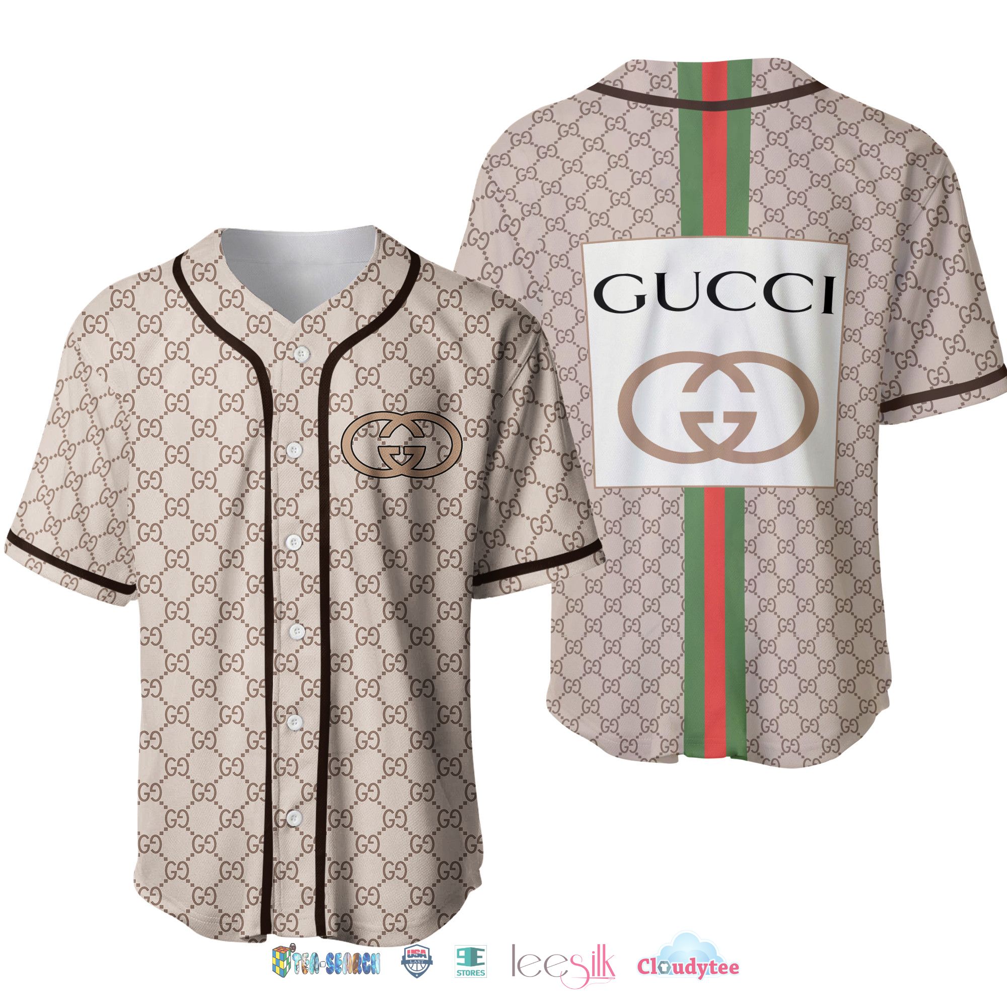 Hot Gucci Logo Baseball Jersey Shirt
