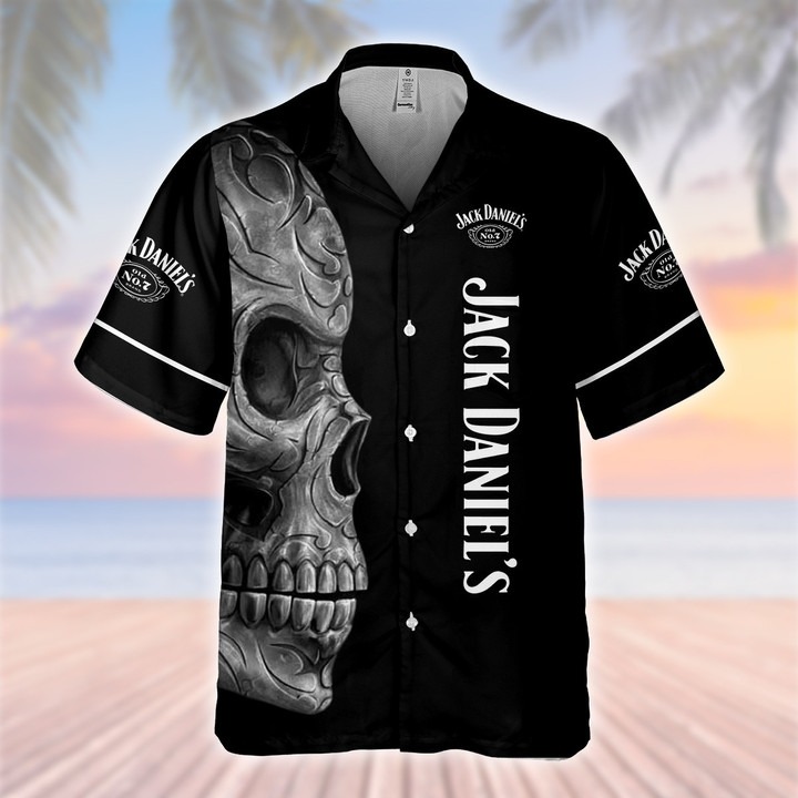Best Gift Jack Daniel’s Skull Aloha Hawaiian Shirt