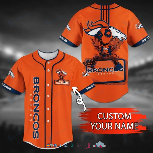 Top Finding Denver Broncos Deadpool Personalized Baseball Jersey Shirt