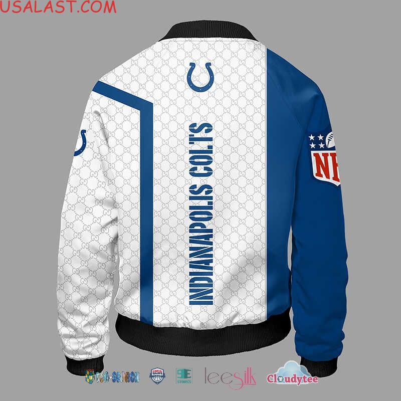 Best Gucci Indianapolis Colts NFL Bomber Jacket