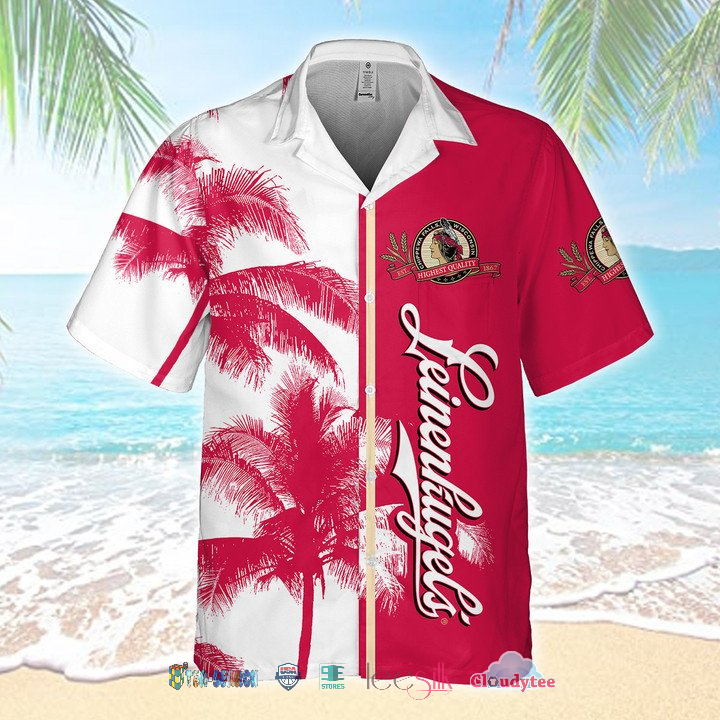 (Big Sale) Leinenkugels Beer Palm Tree Hawaiian Shirt