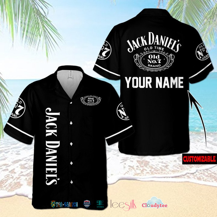 Beautiful Jack Daniel’s Black Custom Name Hawaiian Shirt