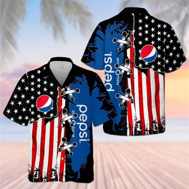 Up to 20% Off Pepsi American Flag Hawaiian Shirt