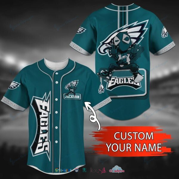 Official Philadelphia Eagles Deadpool Personalized Baseball Jersey Shirt