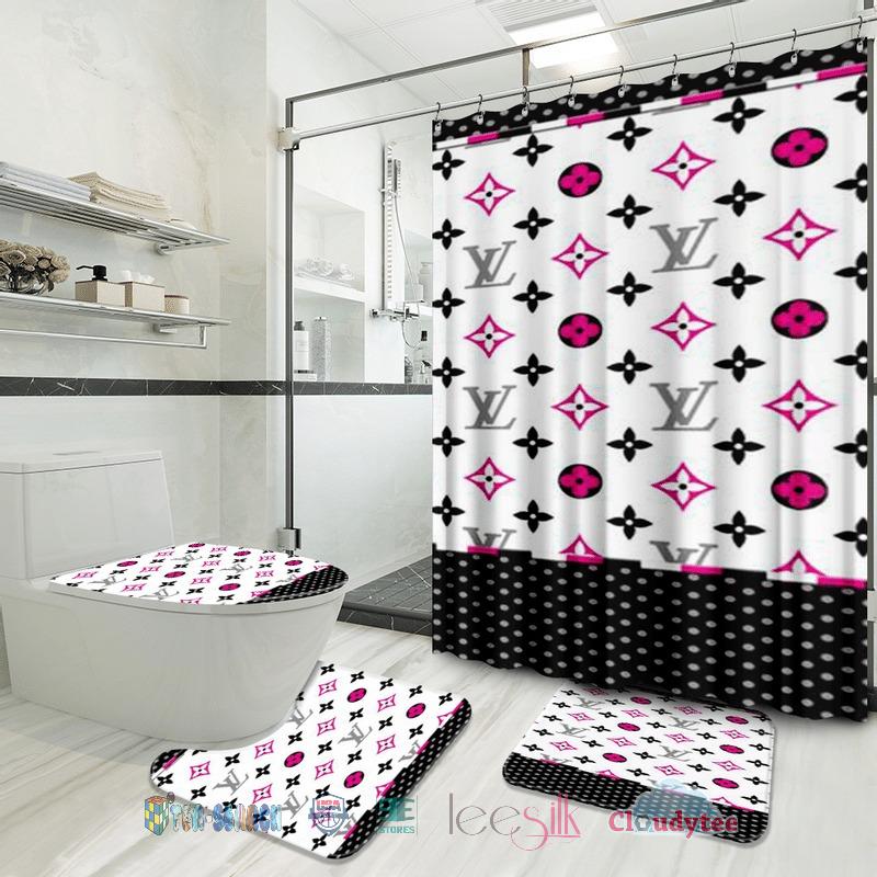 Discount Louis Vuitton Luxury Bathroom Set Shower Curtain Style 20