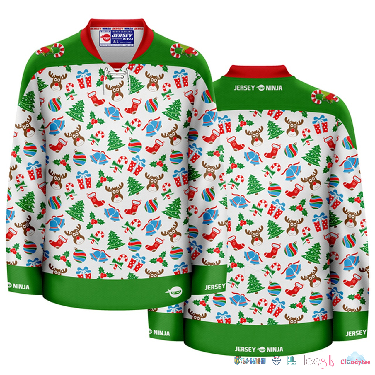 Ultra Hot Christmas Pattern Gifts & Holly Hockey Jersey