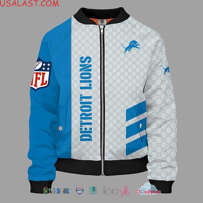 Awesome Gucci Detroit Lions NFL Bomber Jacket