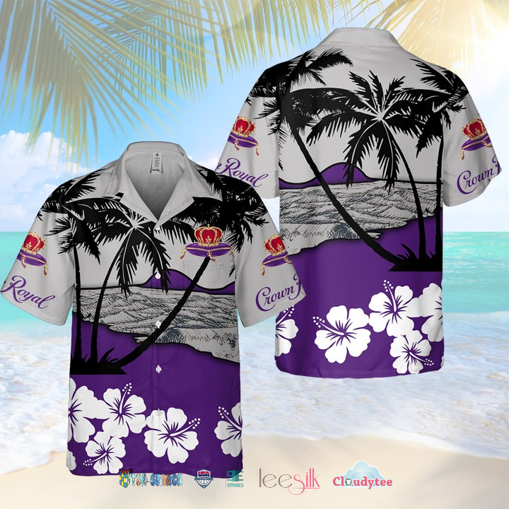 New Launch Crown Royal Tropical Flowers Hawaiian Shirt
