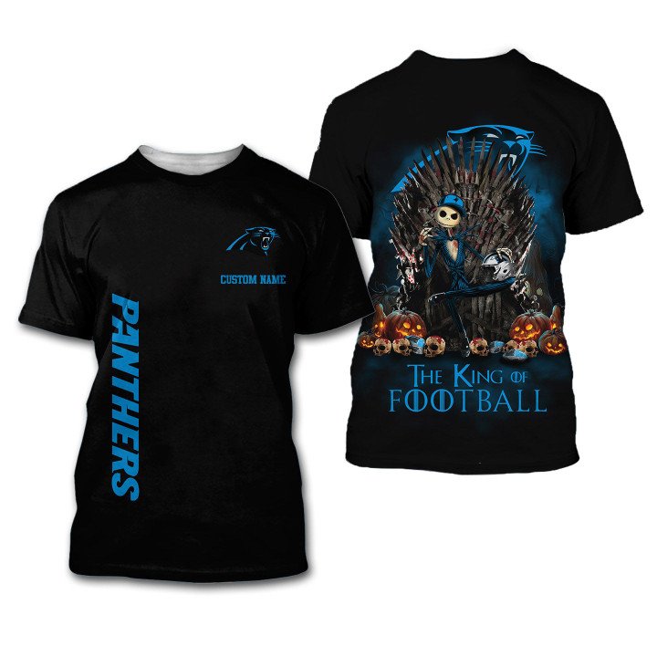 Carolina Panthers The King Of Football Custom Name 3D All Over Print Shirt