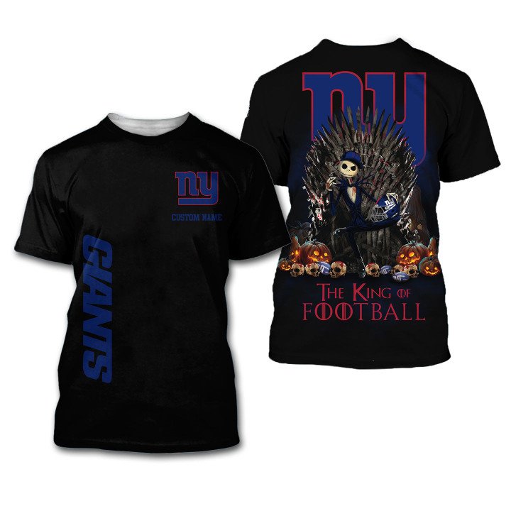 New York Giants The King Of Football Custom Name 3D All Over Print Shirt